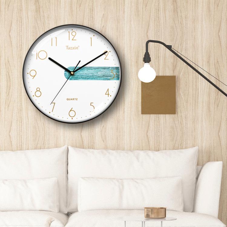 12 Inch No Drill Wall Clock Modern Silent Quartz Clock Sleek Home/Office Decor, Gray Bottom, Deer, Blue White, Panda, Wood Grain, Tri-color, Sky, Gold-edged Wood Grain, Black Bottom