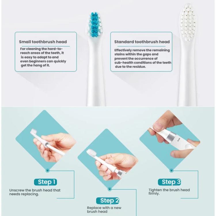 Replacement Toothbrush Heads For Panasonic Electric Toothbrush Models EW-DM71/EW-DM711/EW-DM712/EW-PDM7B/EW-DM31 & More, 2pcs WEW0971, 2pcs WEW0972