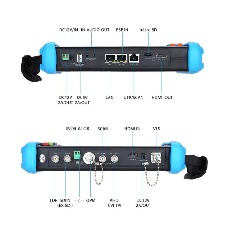 IPC9800MOVTADHSPlus+ Multi-Functional Engineering Tester Coaxial Network Video Surveillance Tester, US Plug, EU Plug, UK Plug, AU Plug