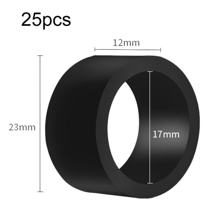 Silicone Fishing Rod Stop Anti-Slip Ring Fishing Rod Rubber Ring, 30pcs Small Black, 25pcs Medium Black, 20pcs Large Black, 25pcs Small Fluorescent, 25pcs Medium Fluorescent, 20pcs Large Fluorescent