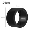 Silicone Fishing Rod Stop Anti-Slip Ring Fishing Rod Rubber Ring, 30pcs Small Black, 25pcs Medium Black, 20pcs Large Black, 25pcs Small Fluorescent, 25pcs Medium Fluorescent, 20pcs Large Fluorescent