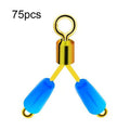 75pcs Anti-Tangle Figure 8 Swivel Connector Anti-Tangle Silicone Quick Leader Clip, Small, Medium, Large
