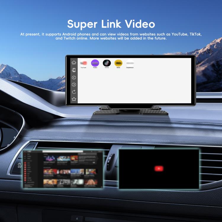 4K HD Car Recorder Car Navigator Carplay Car Center Monitor, A4473