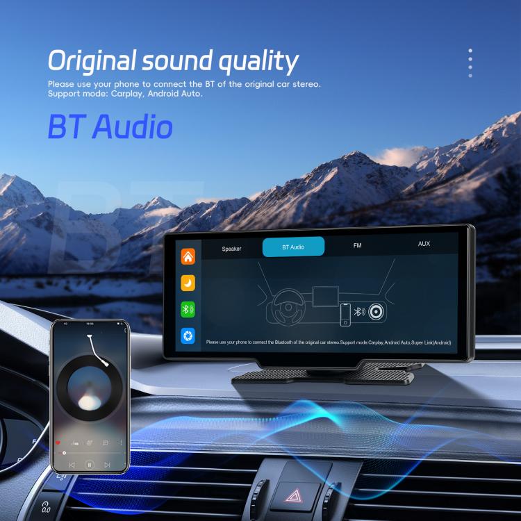 4K HD Car Recorder Car Navigator Carplay Car Center Monitor, A4473