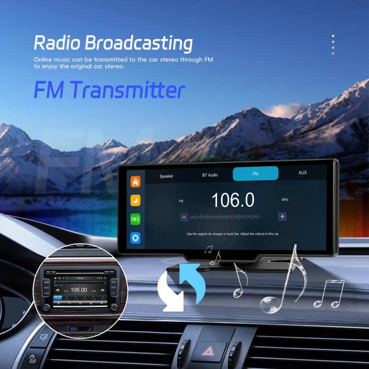 4K HD Car Recorder Car Navigator Carplay Car Center Monitor, A4473