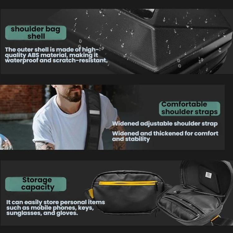 LED Illuminated Shoulder Bag Outdoor Water-Repellent Motorcycle Bag