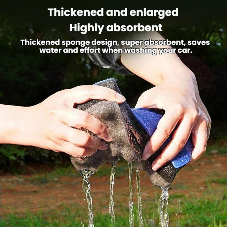 Three-layer High-density Sponge Wave Car Wash Cleaning Products, Random Color Delivery, Waist-shaped, Figure-eight Shaped