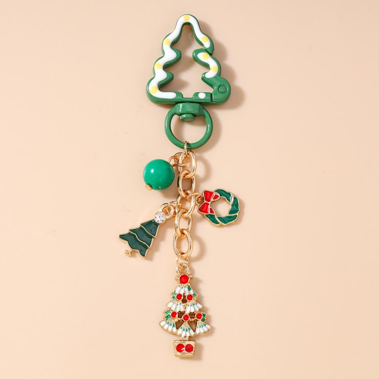Christmas Keychain Pendant Bag Decoration, Christmas Tree Wreath, Santa Claus Gloves, Christmas Snowman Gift