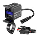 100W Motorcycle Dual-Way Phone Charger Smart Vehicle Charger With Digital Display, B13