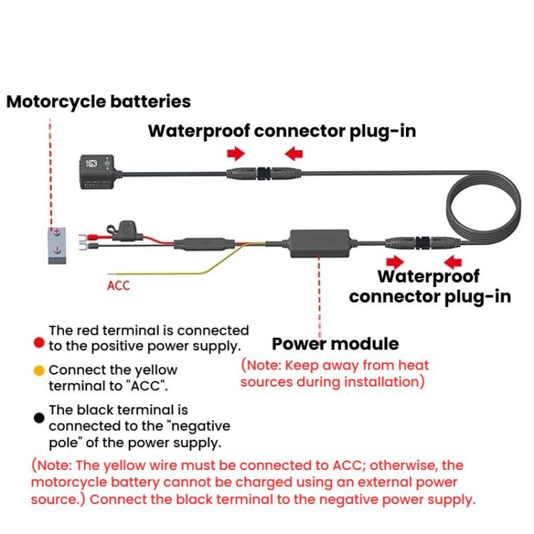 100W Motorcycle Dual-Way Phone Charger Smart Vehicle Charger With Digital Display, B13