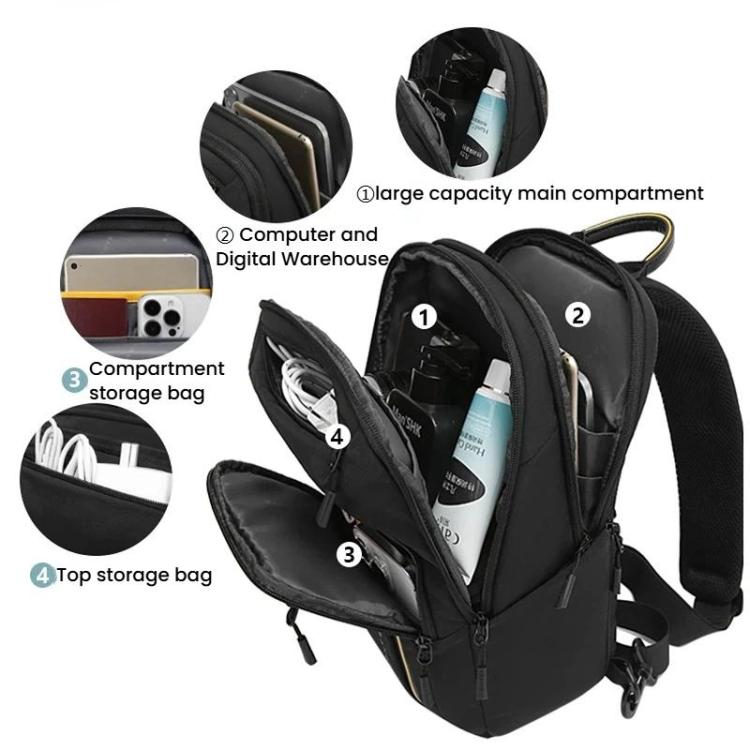 BANGE BG-7868 Men Casual Travel Chest Pack Versatile Crossbody Shoulder Bag