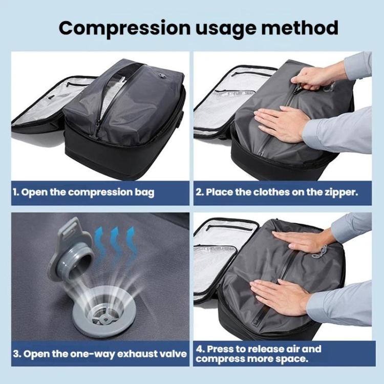 BANGE 7875-1 Vacuum Compression Backpack Unisex Large-Capacity Travel Backpack