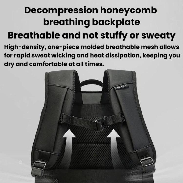 BANGE BG-3076 Men Large-Capacity Travel Backpack Multi-Compartment Laptop Backpack