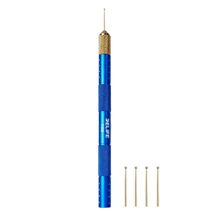 6 In 1 High Purity Copper Solder Mopping Pin Set Cell Phone Motherboard Repair Solder Mopping, RELIFE TO6