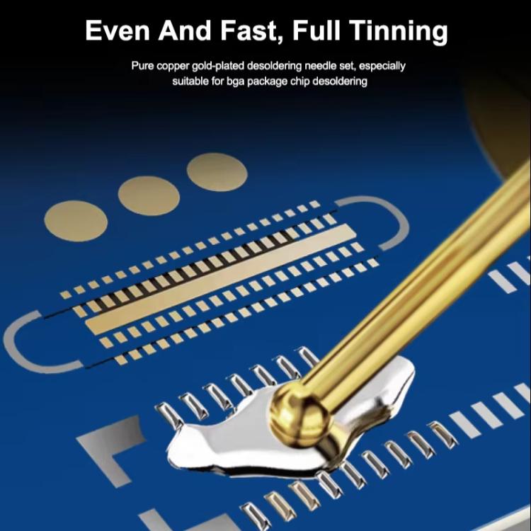 6 In 1 High Purity Copper Solder Mopping Pin Set Cell Phone Motherboard Repair Solder Mopping, RELIFE TO6