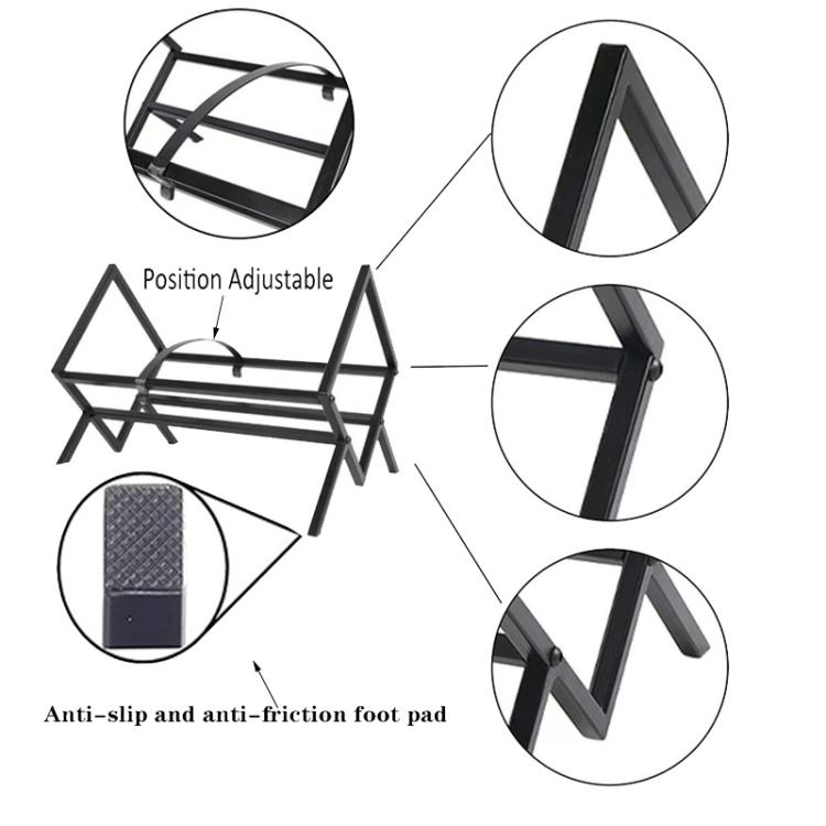 Desktop Iron Bookcase Vinyl Record Magazine Storage Rack, Iron