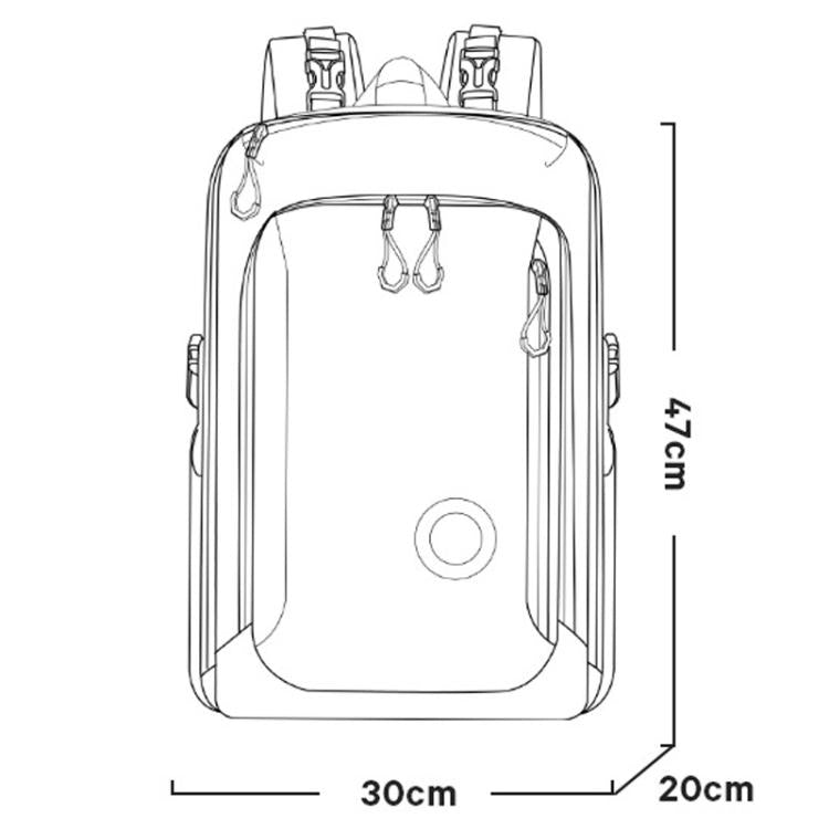 BANGE FW-225 Large-Capacity Water-Repellent Travel Backpack Outdoor Lightweight Shock-Absorbing Backpack, FW-225