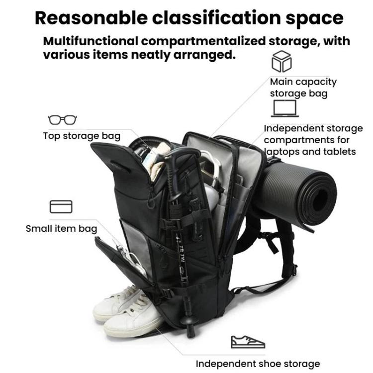 BANGE FW-229 Large-Capacity Outdoor Hiking Backpack Water-Repellent Multifunctional Sports Men Bag, FW-229