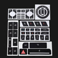 Automotive Button Crack Repair Sticker Set For Audi A4 / B6 / B7 / A6 / A2 / A3, 1, 2