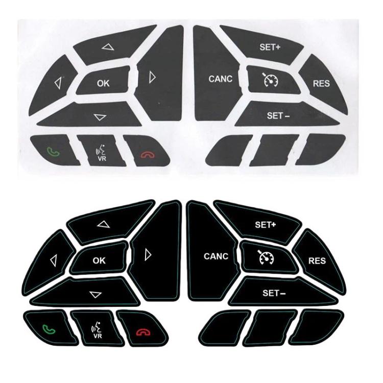 For Dodge 2016-2022 10pcs Car Steering Whee Button Repair Stickers