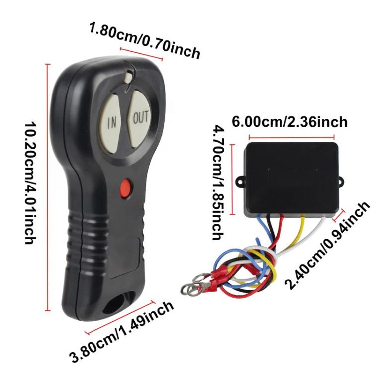 12V 24V Universal Wireless Winch Remote Control With Switch, CY-3K0