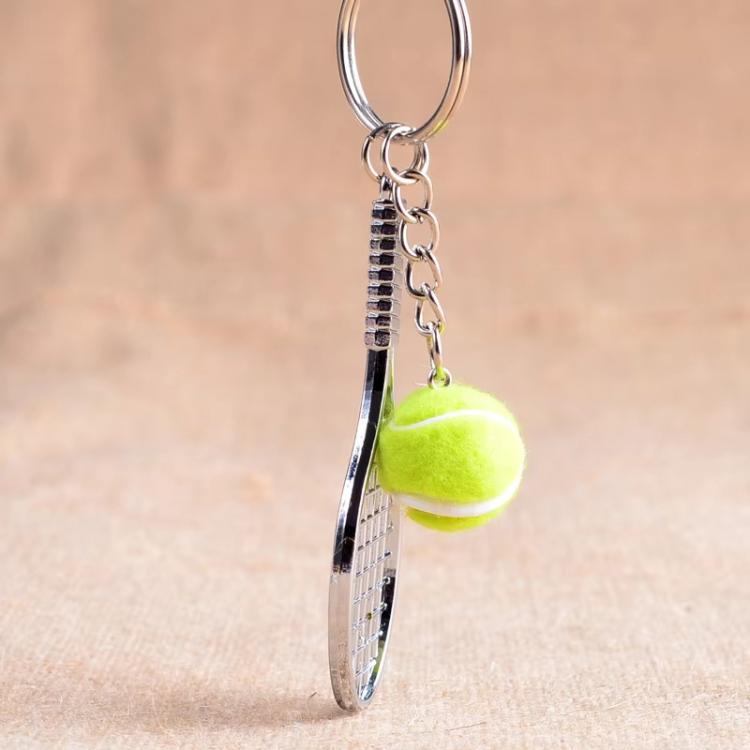5pcs Creative Tennis Keychain Metal Pendant Souvenir Gift, A-035