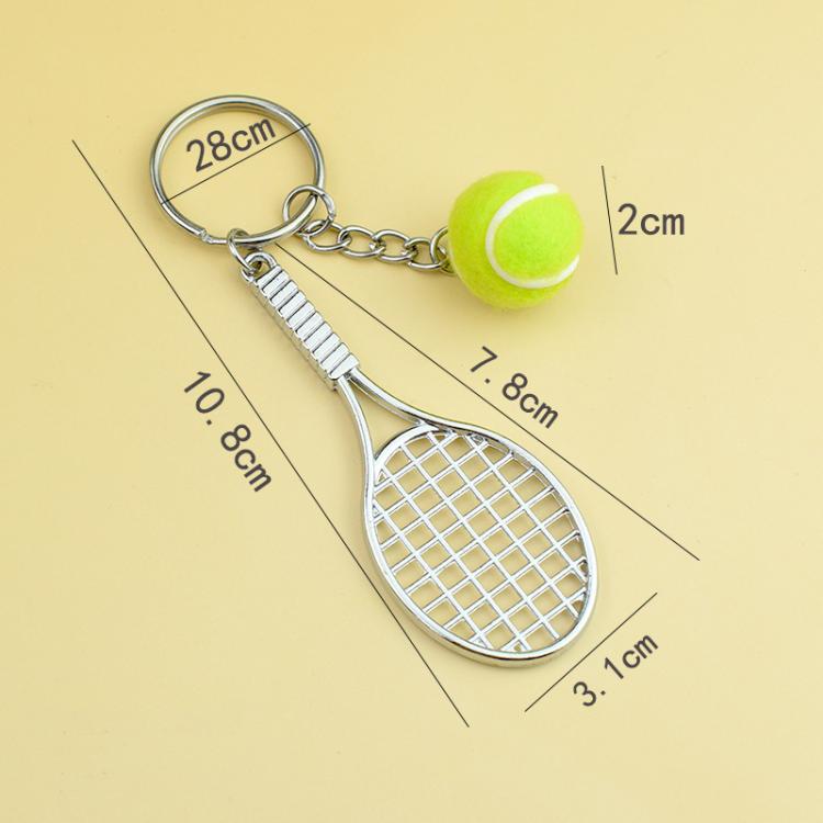5pcs Creative Tennis Keychain Metal Pendant Souvenir Gift, A-035