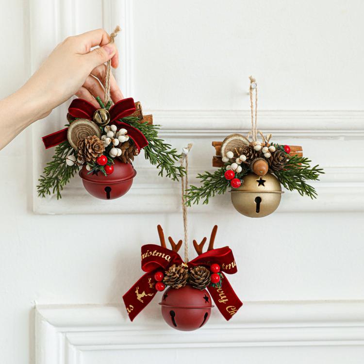 Christmas Bells Hanging Christmas Tree Window Decoration, Gold Bow Antlers, Gold Pinecone Antlers, Red Antlers, White Red Bow Antlers, White Green Bow Antlers, Red Pinecone Pine Branches, Gold Cinnamon Pine Branches, Red Cinnamon Pine Branches         ...