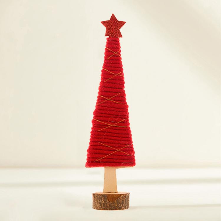 Christmas Decoration Desktop Mini Wool Felt Ornament, Red Christmas Tree, White Christmas Tree, White Red Christmas Tree, Brown Sheep Elk, White Sheep Elk, Red Sheep Santa Claus, Red Standing Santa Claus, White Standing Elk, Red Elk