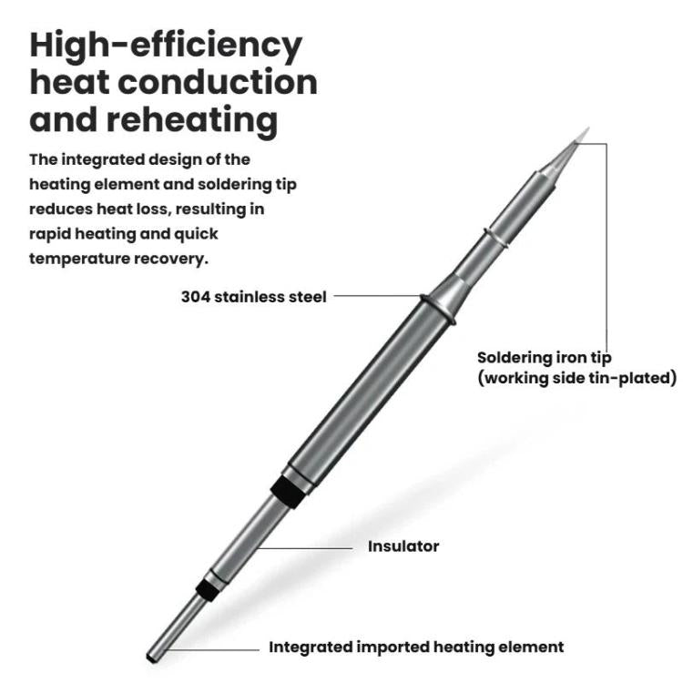C115 Series Nano-Coated Soldering Tip For JBC T115 Handle Long Life Cartridge, C115-I Chisel, C115-IS Chisel Bent, C115-K Knife
