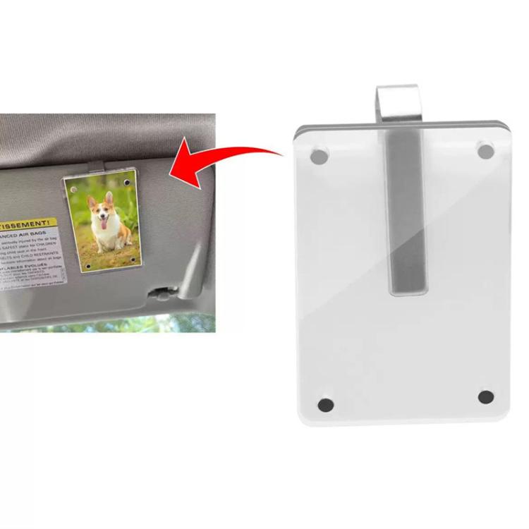 2pcs Acrylic Car Sun Visor Photo Clip Holder Magnetic Polaroid Clip