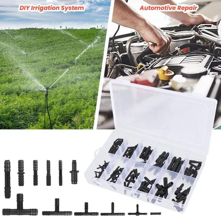 113pcs Universal Car & Garden Water Spray Pipe Quick Connector Kit Reducer / Tee / Straight Connectors