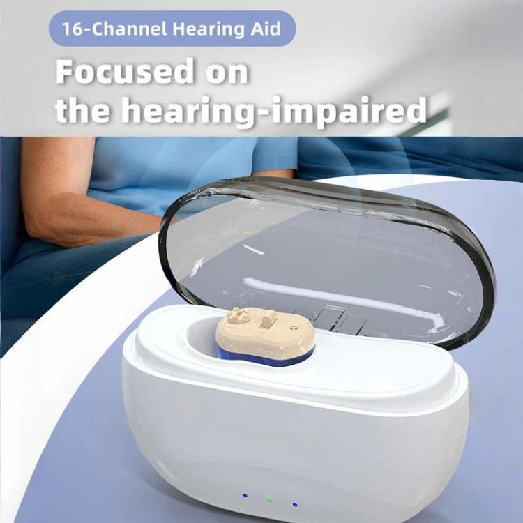 16-Channel Invisible In-Canal Hearing Aids With Smart Noise Reduction Chip & Magnetic Charging Case