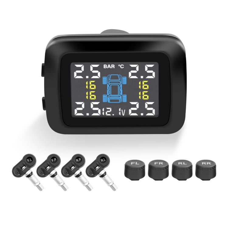 Cigarette Lighter Type Car Battery Tire Pressure Monitor, External, Internal