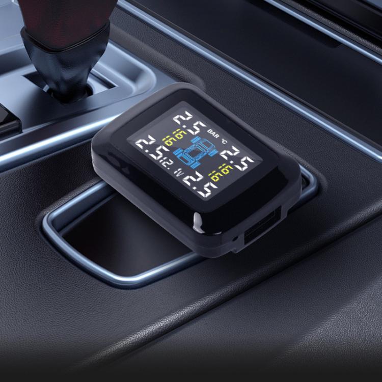 Cigarette Lighter Type Car Battery Tire Pressure Monitor, External, Internal