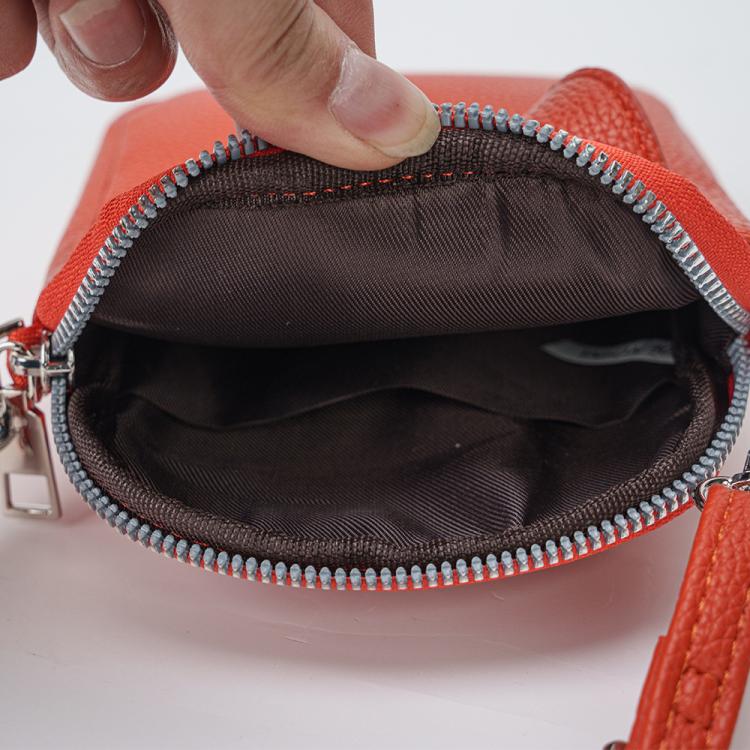 Women Solid Color Pebble Grain Flap Phone Bag Versatile Commuting Shoulder Crossbody Bag