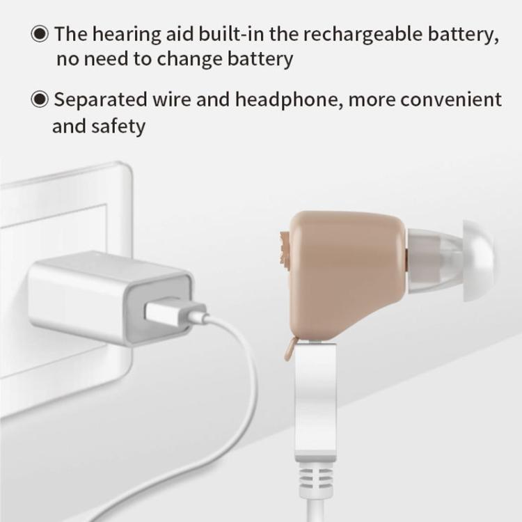 Rechargeable Mini Invisible Hearing Aid Deaf Elderly Ear Care Amplifier, Z-01B