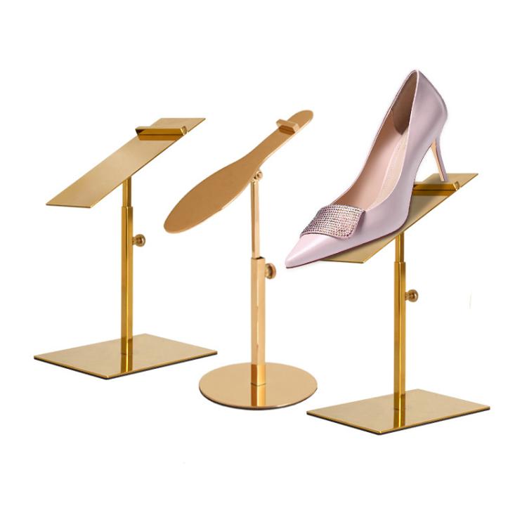 Stainless Steel Shoe Racks High-Heeled Shoe Display Stands, 140x50mm Mirror Finish Adjustable Foot, 140x50mm Rose Gold Adjustable Foot, 140x50mm Black Adjustable Foot, 140x50mm Titanium Adjustable Foot, Black Adjustable Foot, Square/Round Black        ...