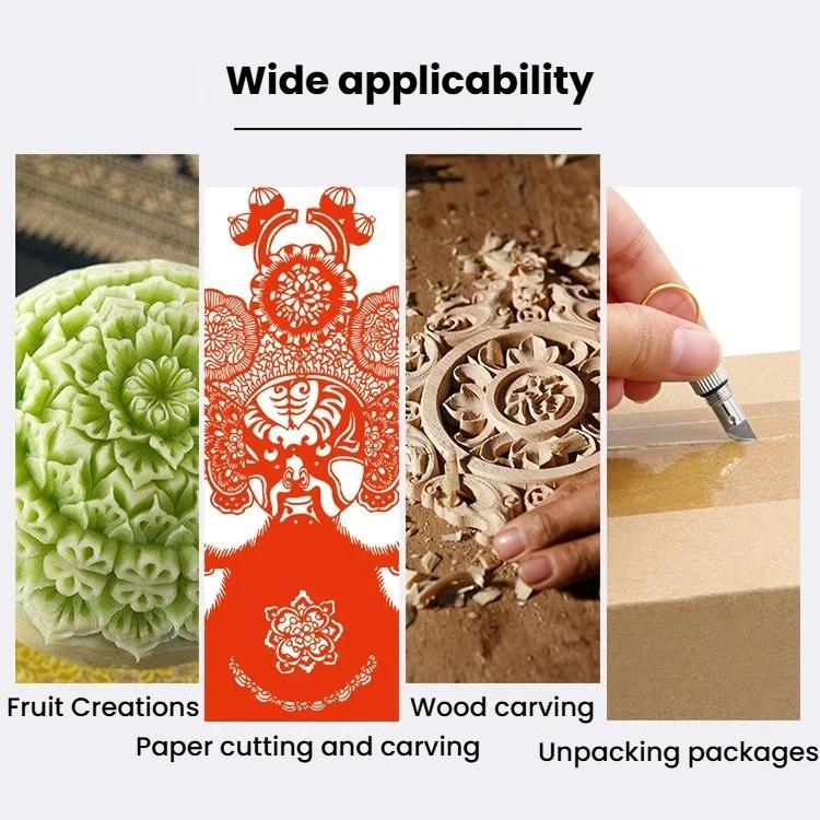2pcs Capsule Engraving Knife Mini Portable Keychain Brass Small Engraving Knife, Gold+Silver