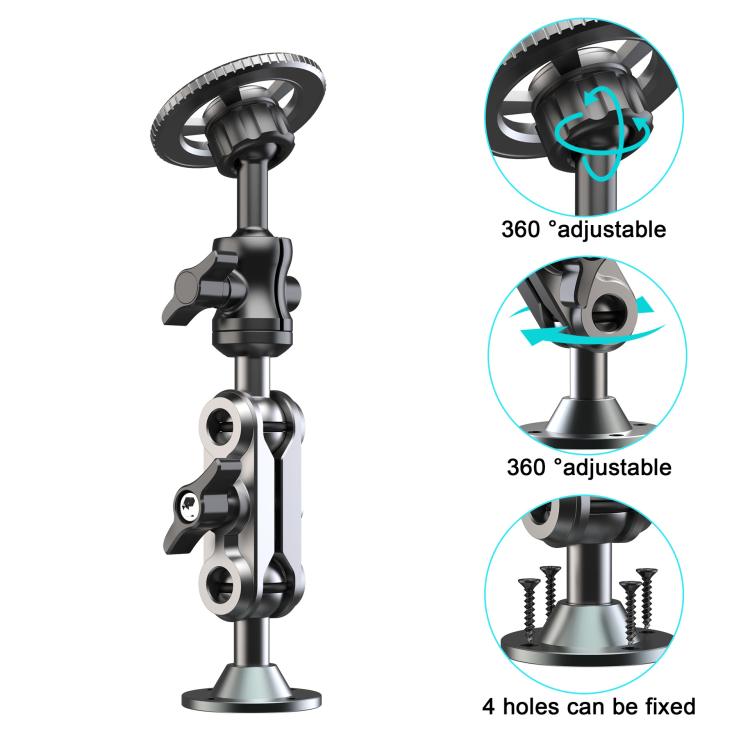 Metal Car Wall-Mounted Center Console Phone Holder, Magnetic Head