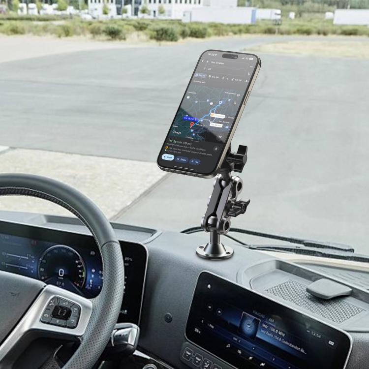 Metal Car Wall-Mounted Center Console Phone Holder, Magnetic Head