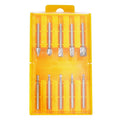 10pcs /Box HSS Rotary File Woodworking Tools Root Carving File, 10pcs /Box Rotary File