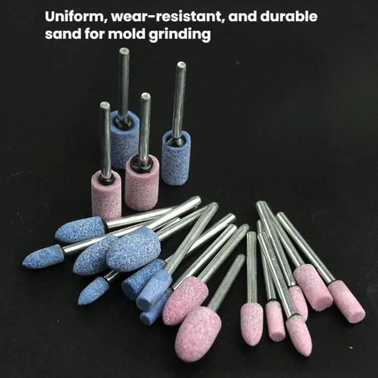 10pcs /Set 3mm Shank Flint Wheel Sanding Head Polishing Head, 10pcs /Set Pink
