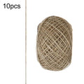 10pcs DIY Hand-Woven Hemp Rope Decoration Materials, 0.001x100m, 0.0015x100m, 0.0015x200m