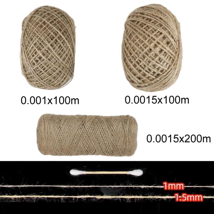 10pcs DIY Hand-Woven Hemp Rope Decoration Materials, 0.001x100m, 0.0015x100m, 0.0015x200m