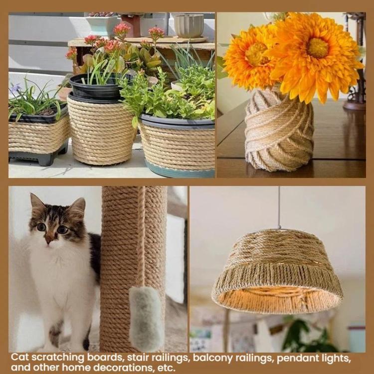 10pcs DIY Hand-Woven Hemp Rope Decoration Materials, 0.001x100m, 0.0015x100m, 0.0015x200m