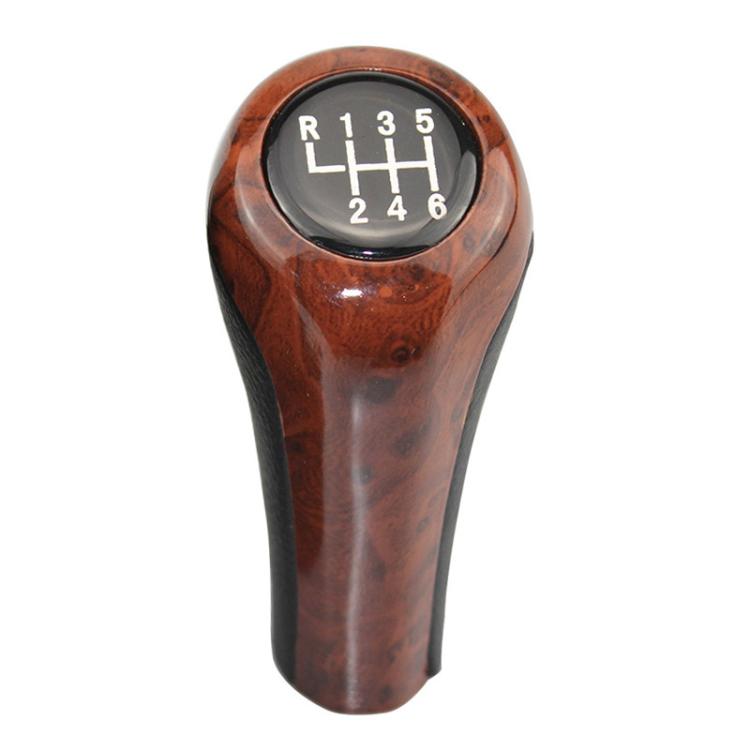 FCXN-A11 For BMW Car Wood Grain Gear Shift Knob Gear Lever Accessories, 6 Speed