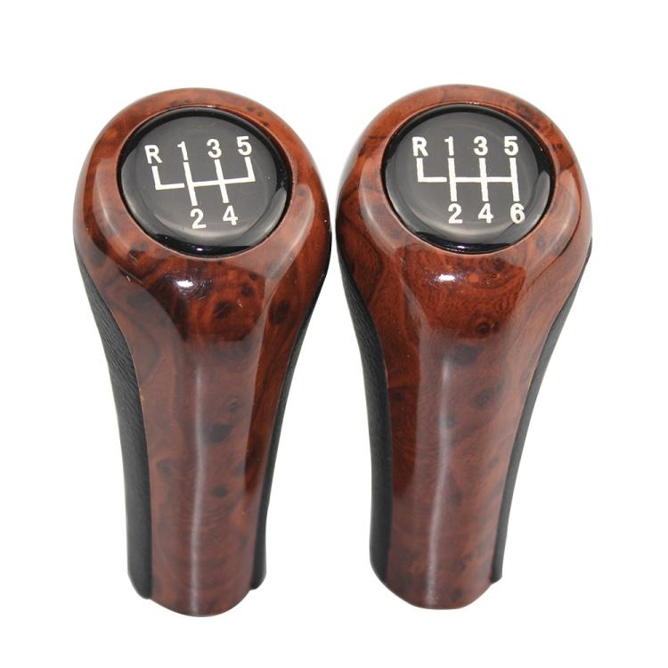 FCXN-A11 For BMW Car Wood Grain Gear Shift Knob Gear Lever Accessories, 6 Speed