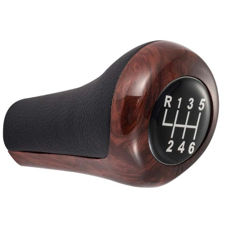 FCXN-A11 For BMW Car Wood Grain Gear Shift Knob Gear Lever Accessories, 6 Speed
