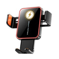 SD15 15W Electric Auto-Clamping Car Air Vent Mount 3-Axis Linkage Phone Wireless Charger With Ambient Light, SD15